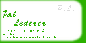 pal lederer business card