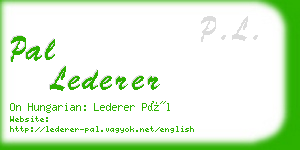 pal lederer business card